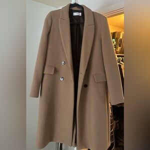 Wool-blend Mango Camel Coat